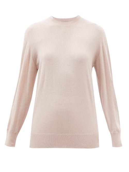 Johnstons Of Elgin - Cashmere-blend Sweater - Womens - Light Pink
