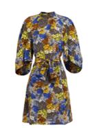 Prada Hydrangea-print Silk-crepe Dress