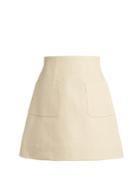 Delpozo A-line Linen Mini Skirt