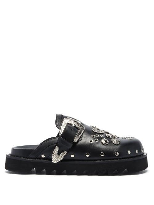 Matchesfashion.com Toga - Studded Leather Clogs - Womens - Black
