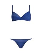 Matchesfashion.com Lisa Marie Fernandez - Yasmin Striped Bikini Set - Womens - Blue Stripe