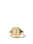Matchesfashion.com Shay - Initial Diamond & 18kt Gold Pinky Ring (i-q) - Womens - Yellow Gold