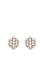 Matchesfashion.com Ryan Storer - Swarovski Crystal Clip On Earrings - Womens - Crystal