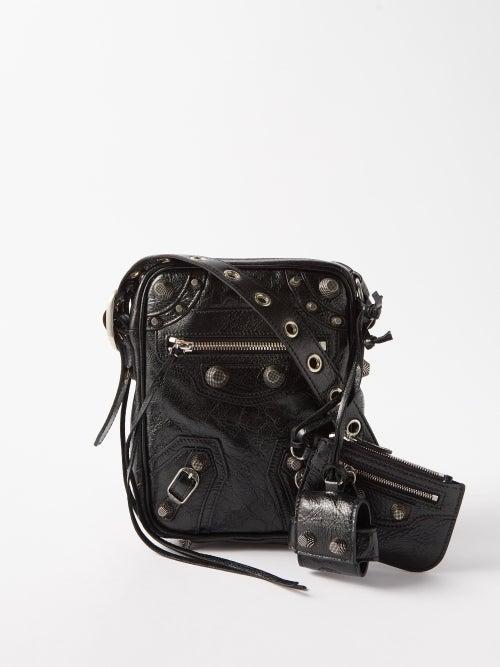 Balenciaga - Le Cagole Crinkled-leather Cross-body Bag - Mens - Black