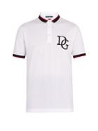 Matchesfashion.com Dolce & Gabbana - Striped Trim Cotton Piqu Polo Shirt - Mens - White