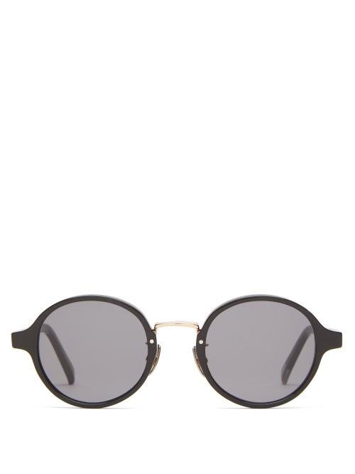 Matchesfashion.com 817 Blanc Lnt - Round Acetate & Titanium Sunglasses - Mens - Black