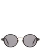 Matchesfashion.com 817 Blanc Lnt - Round Acetate & Titanium Sunglasses - Mens - Black
