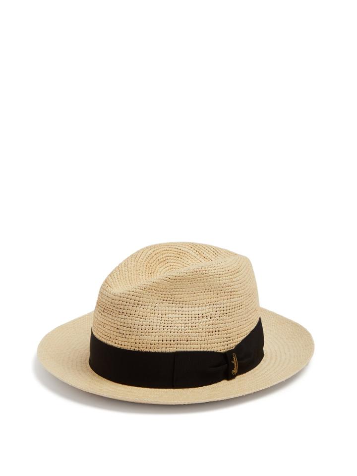 Borsalino Panama Woven And Crochet Straw Hat