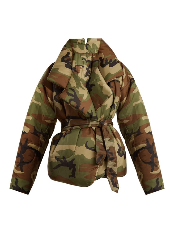 Norma Kamali Camouflage-print Sleeping Bag Coat