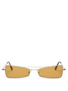 Matchesfashion.com Andy Wolf - Kira Rectangle Sunglasses - Womens - Yellow