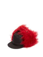 Matchesfashion.com Prada - Mohair Trimmed Nylon Trapper Cap - Mens - Black Multi