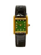Ladies Fine Jewellery Jacquie Aiche - Vintage Cartier Tank Diamond & Gold-vermeil Watch - Womens - Green Multi