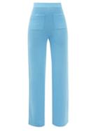 Joostricot - Patch Pocket Lyocell-blend Trousers - Womens - Light Blue