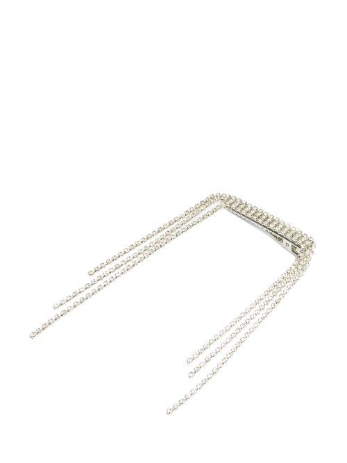 Matchesfashion.com Germanier - Crystal Embellished Hair Clip - Womens - Silver