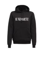Matchesfashion.com Rodarte - Rodarte-print Fleeceback-jersey Hooded Sweatshirt - Womens - Black White