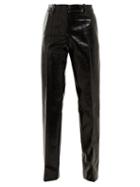Matchesfashion.com Jil Sander - Emilio Straight Leg Coated Cotton Blend Trousers - Womens - Black