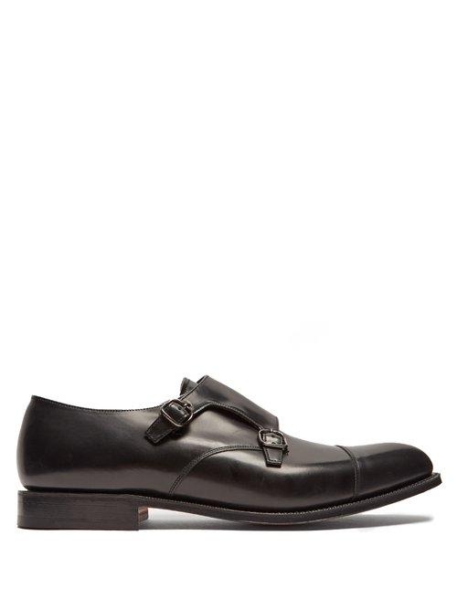 Matchesfashion.com Church's - Detroit Double Monk Strap Leather Shoes - Mens - Black