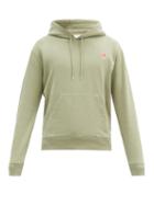 Matchesfashion.com Ami - Ami De Coeur-appliqu Cotton Hooded Sweatshirt - Mens - Green