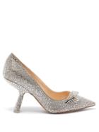 Matchesfashion.com Nicholas Kirkwood - Monstera Crystal-embellished Suede Pumps - Womens - Silver