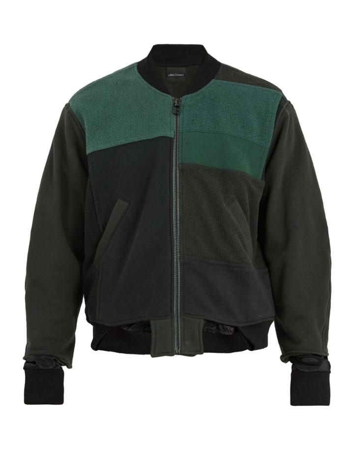 Longjourney Patchwork Cotton Bomber-jacket