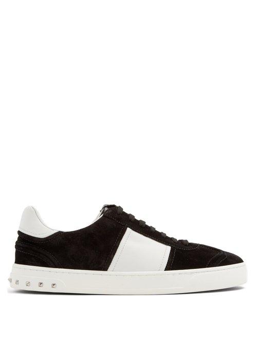 Matchesfashion.com Valentino - Fly Crew Low Top Suede Trainers - Mens - Black Multi