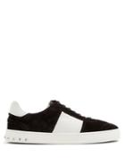 Matchesfashion.com Valentino - Fly Crew Low Top Suede Trainers - Mens - Black Multi