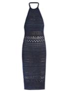 Balmain Halterneck Crochet Midi Dress