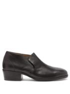 Matchesfashion.com Lemaire - Block Heel Leather Shoes - Mens - Dark Brown