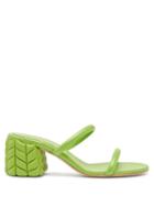 Gianvito Rossi - Florea 60 Braided-effect Leather Mules - Womens - Green