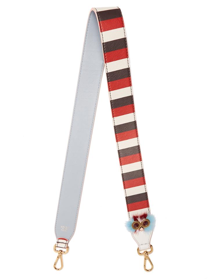 Fendi Strap You Striped Leather Bag Strap