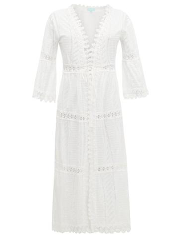 Matchesfashion.com Melissa Odabash - Robbi Broderie-anglaise Cotton Dress - Womens - White