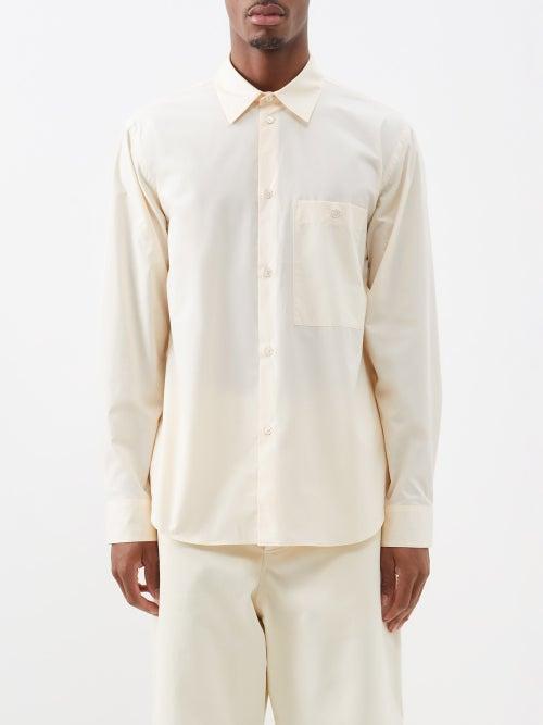 Studio Nicholson - Chest-pocket Cotton-poplin Shirt - Mens - Off White