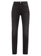 Matchesfashion.com Frame - Le Sylvie Straight-leg Cropped Jeans - Womens - Dark Grey