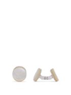 Matchesfashion.com Samuel Gassmann - Tinted Mother Of Pearl And Silver Cufflinks - Mens - Silver
