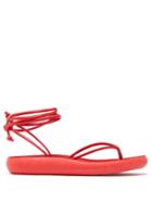 Matchesfashion.com Ancient Greek Sandals - Pieria Wraparound Leather Sandals - Womens - Red