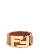 Fendi Logo-buckle Leather Belt
