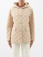 Burberry - Diamond-quilted Hooded Jacket - Womens - Beige