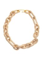 Matchesfashion.com Jil Sander - Zircon-embellished Gold-dipped Chain Necklace - Womens - Gold