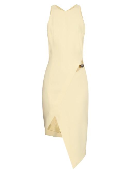 Mugler Cut-out Asymmetric-hem Crepe Dress