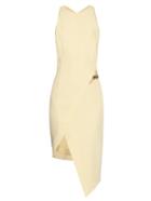 Mugler Cut-out Asymmetric-hem Crepe Dress