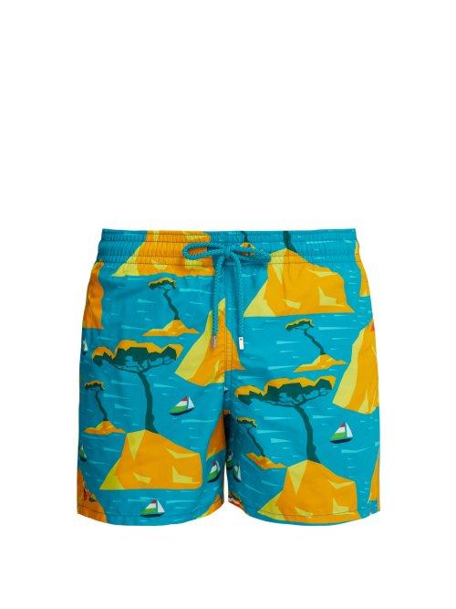 Matchesfashion.com Vilebrequin - Moorea Printed Swim Shorts - Mens - Blue Multi