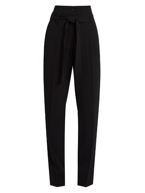 Vanessa Bruno Espagny High-rise Tapered-leg Crepe Trousers