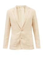 120 Lino 120% Lino - Single-breasted Linen Jacket - Mens - Beige