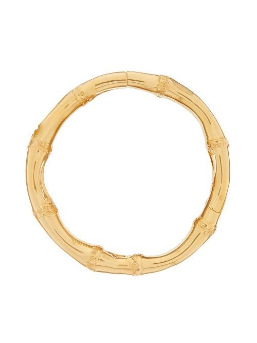 Matchesfashion.com Bottega Veneta - Bamboo Choker Gold-plated Necklace - Womens - Gold