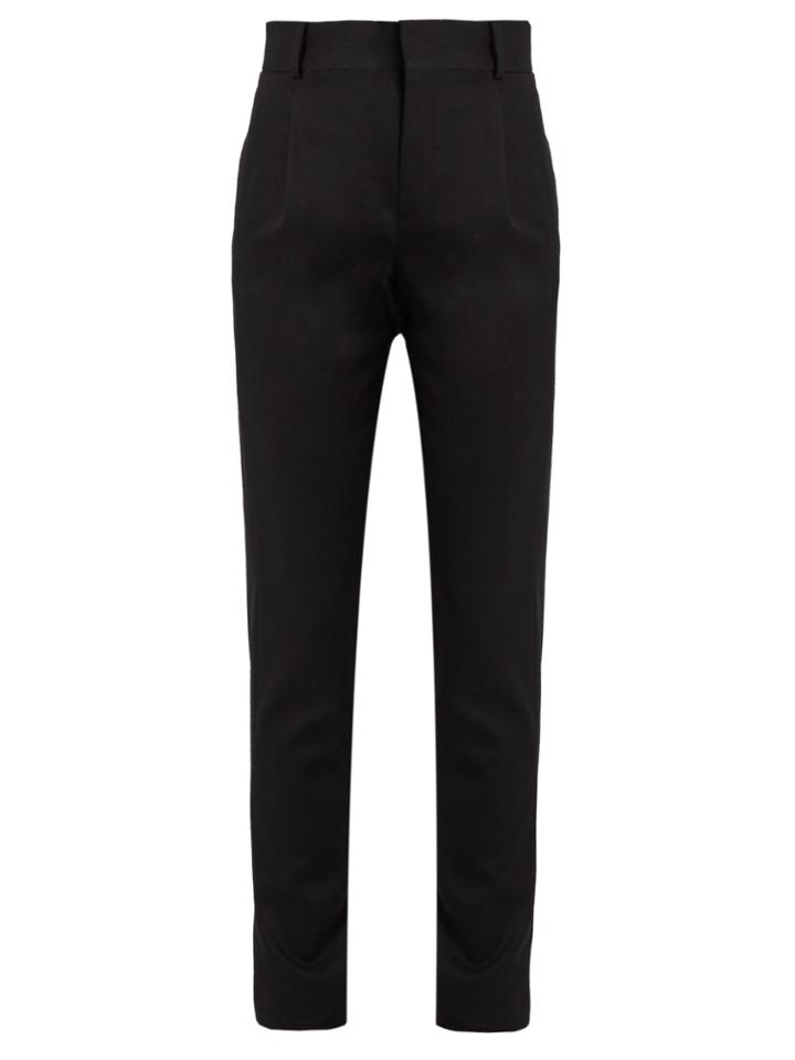 Saint Laurent High-rise Pleated Wool Trousers