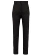 Saint Laurent High-rise Pleated Wool Trousers