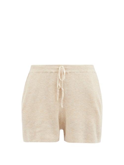 Ladies Lingerie Skin - Weslin Organic Cotton-blend Shorts - Womens - Light Beige
