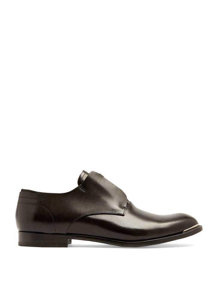 Alexander Mcqueen Zip-front Leather Derby Shoes