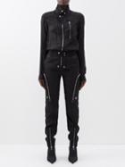 Rick Owens - Bauhaus Zipped Cupro Jumpsuit - Womens - Black