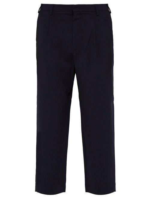 Matchesfashion.com Barena Venezia - Straight Leg Wool Trousers - Mens - Navy